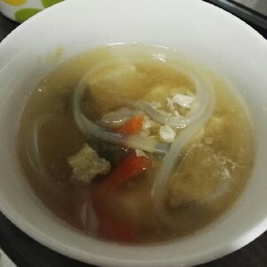 八宝菜の残り物で簡単スープ